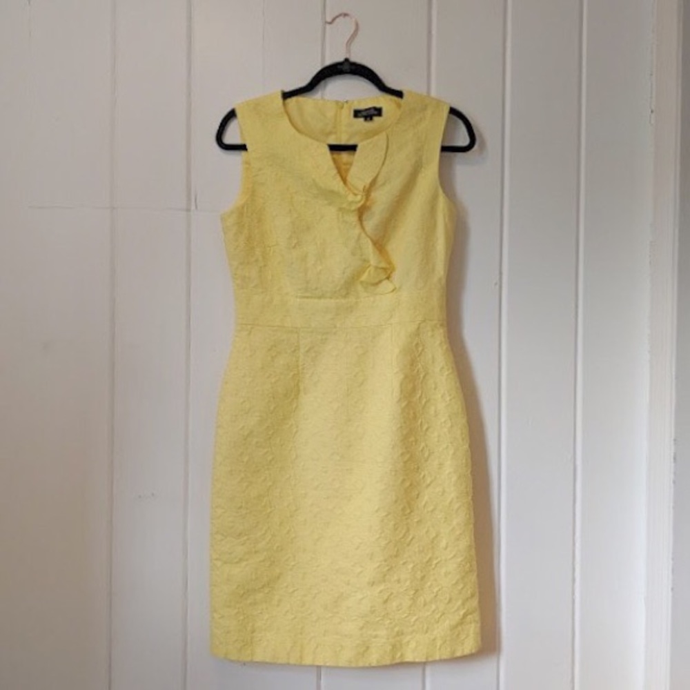 Tahari Yellow Spring Dress